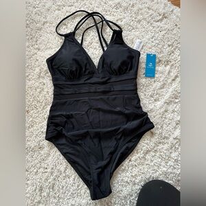 Cupshe Elegant Black Strappy Swimsuit